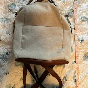 Stylish Cream and Brown Backpack